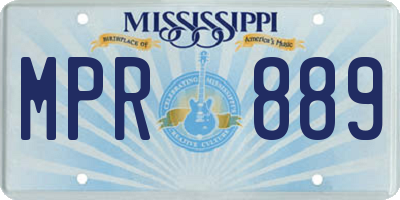 MS license plate MPR889