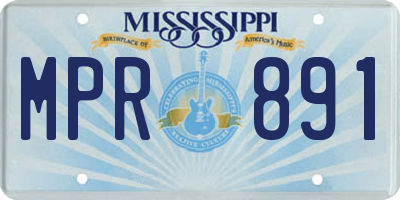 MS license plate MPR891