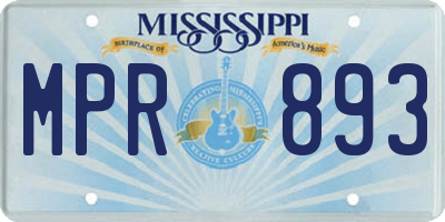 MS license plate MPR893