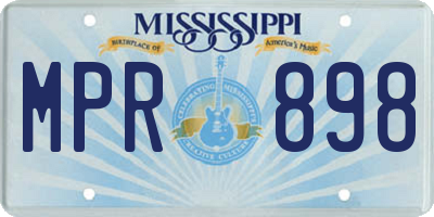 MS license plate MPR898