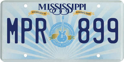 MS license plate MPR899