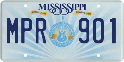 MS license plate MPR901