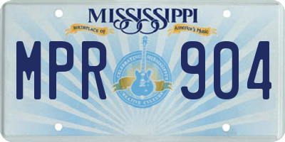 MS license plate MPR904