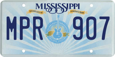 MS license plate MPR907