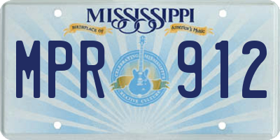 MS license plate MPR912