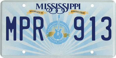 MS license plate MPR913
