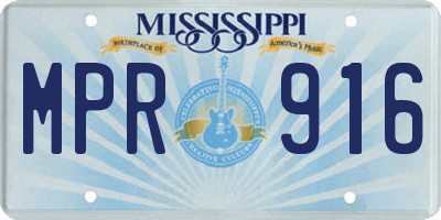 MS license plate MPR916