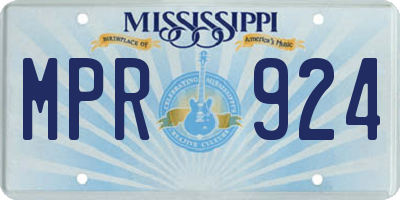 MS license plate MPR924