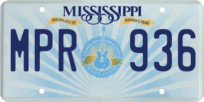 MS license plate MPR936