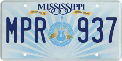 MS license plate MPR937