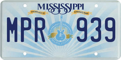 MS license plate MPR939