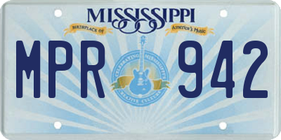 MS license plate MPR942