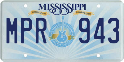 MS license plate MPR943