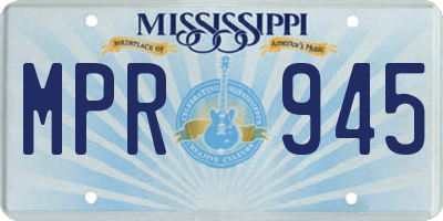MS license plate MPR945