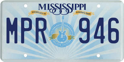 MS license plate MPR946