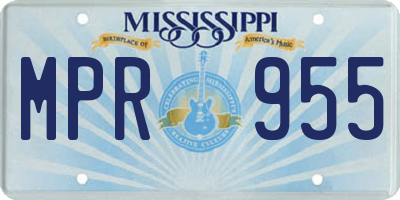 MS license plate MPR955