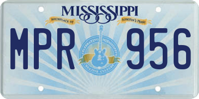 MS license plate MPR956