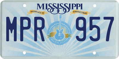 MS license plate MPR957