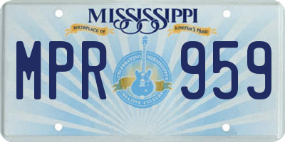 MS license plate MPR959