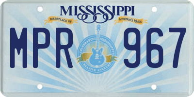 MS license plate MPR967