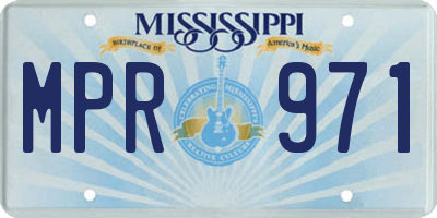 MS license plate MPR971