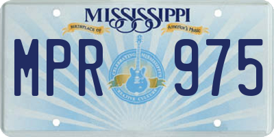 MS license plate MPR975