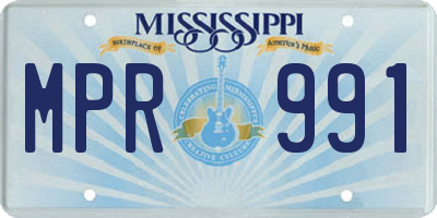 MS license plate MPR991