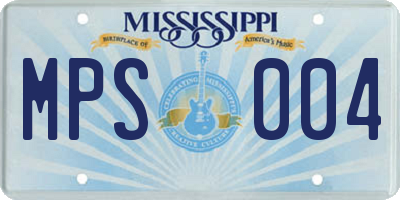MS license plate MPS004