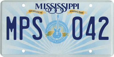 MS license plate MPS042
