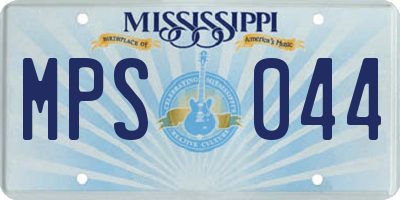 MS license plate MPS044