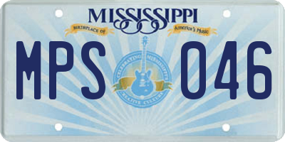 MS license plate MPS046