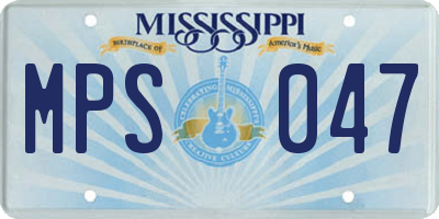 MS license plate MPS047