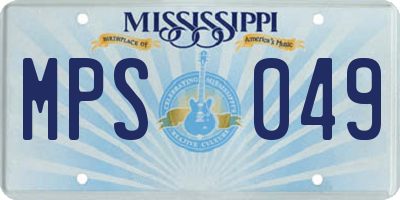 MS license plate MPS049