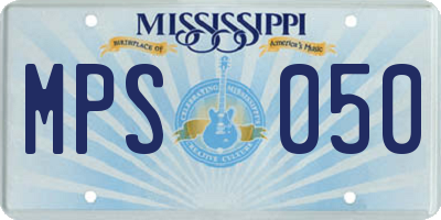 MS license plate MPS050