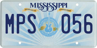 MS license plate MPS056
