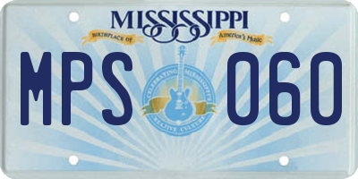 MS license plate MPS060