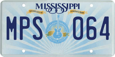 MS license plate MPS064