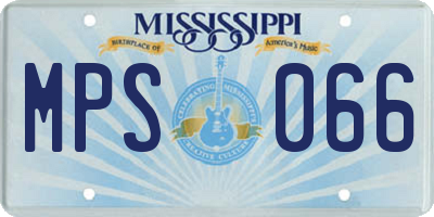 MS license plate MPS066