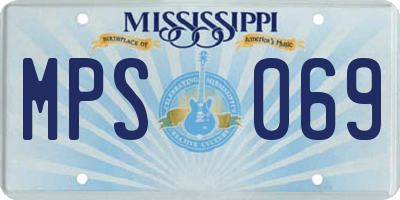 MS license plate MPS069