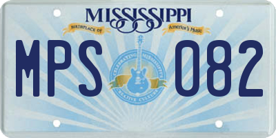 MS license plate MPS082