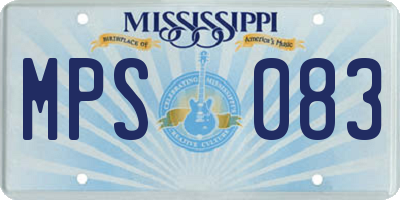 MS license plate MPS083