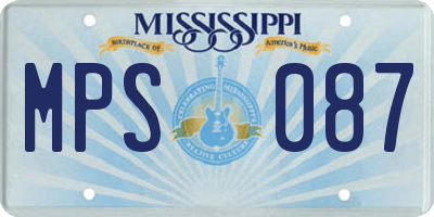 MS license plate MPS087