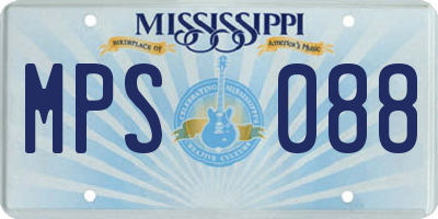 MS license plate MPS088