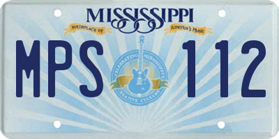 MS license plate MPS112