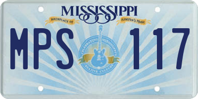 MS license plate MPS117