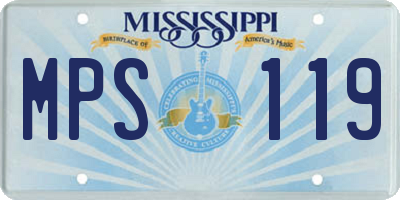 MS license plate MPS119