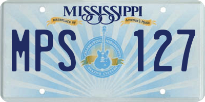 MS license plate MPS127