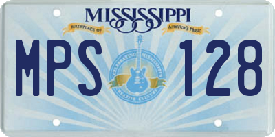 MS license plate MPS128