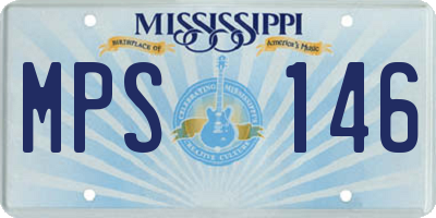 MS license plate MPS146