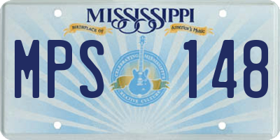 MS license plate MPS148